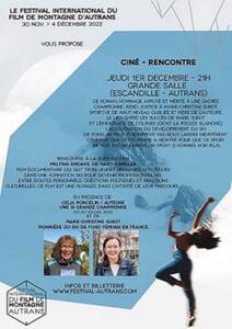 Festival d'Autrans Rencontre littéraire avec Marie- Christine SUBOT et Célia PONCELIN le 1° Décembre à 21h